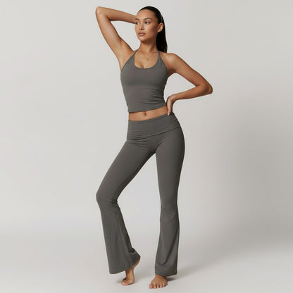 Lovin’Lola Fitness Set Kaia in Grau – modernes, bequemes Sportset für Training, Yoga und Freizeit.