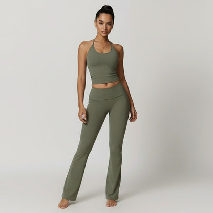 Lovin’Lola Fitness Set Kaia in Lindgrün – frisches, komfortables Sportoutfit für Workout, Yoga und Alltag